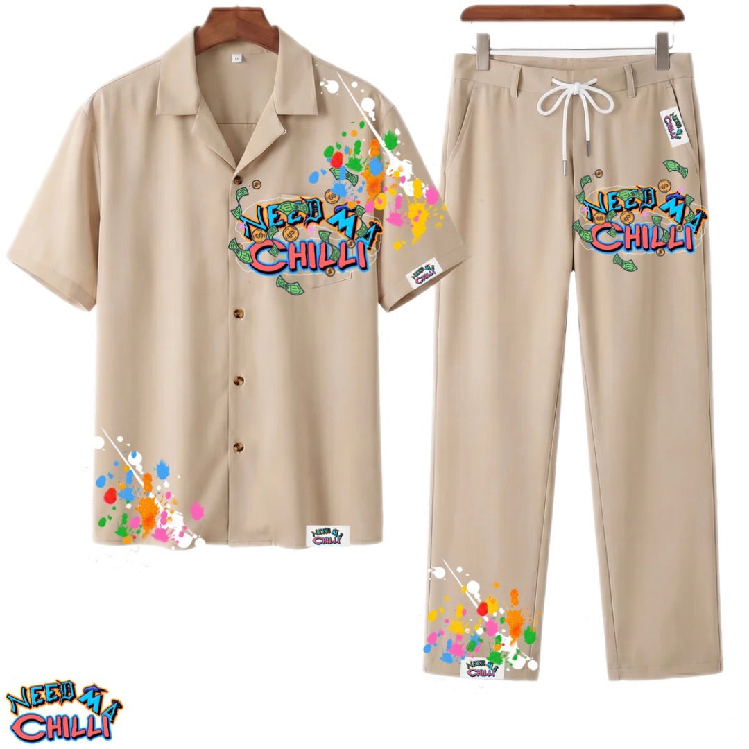 “ Billionaire Boy “ 2-Piece Beach Set With Paint Splat