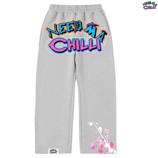 “ OG BILLIONAIRE BOY “ GREY SWEATPANTS WITH PAINT SPLAT