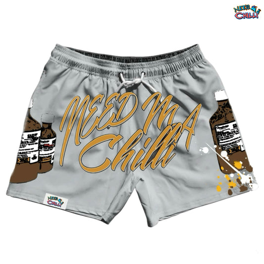 “ Wocc Pints “ Grey Shorts With Paint Splat