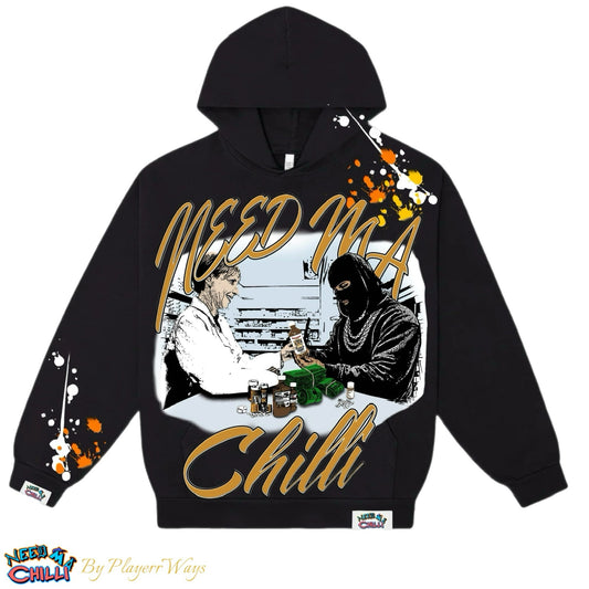 “ Wocc Pints “ Black Hoodie With Paint Splat
