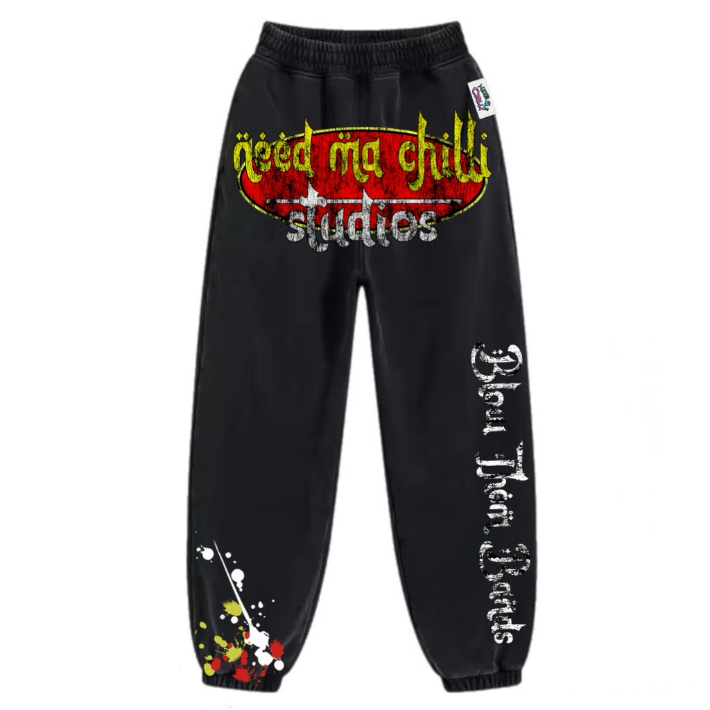 “ BLOW THEM BANDS “ Black Washed SweatPants